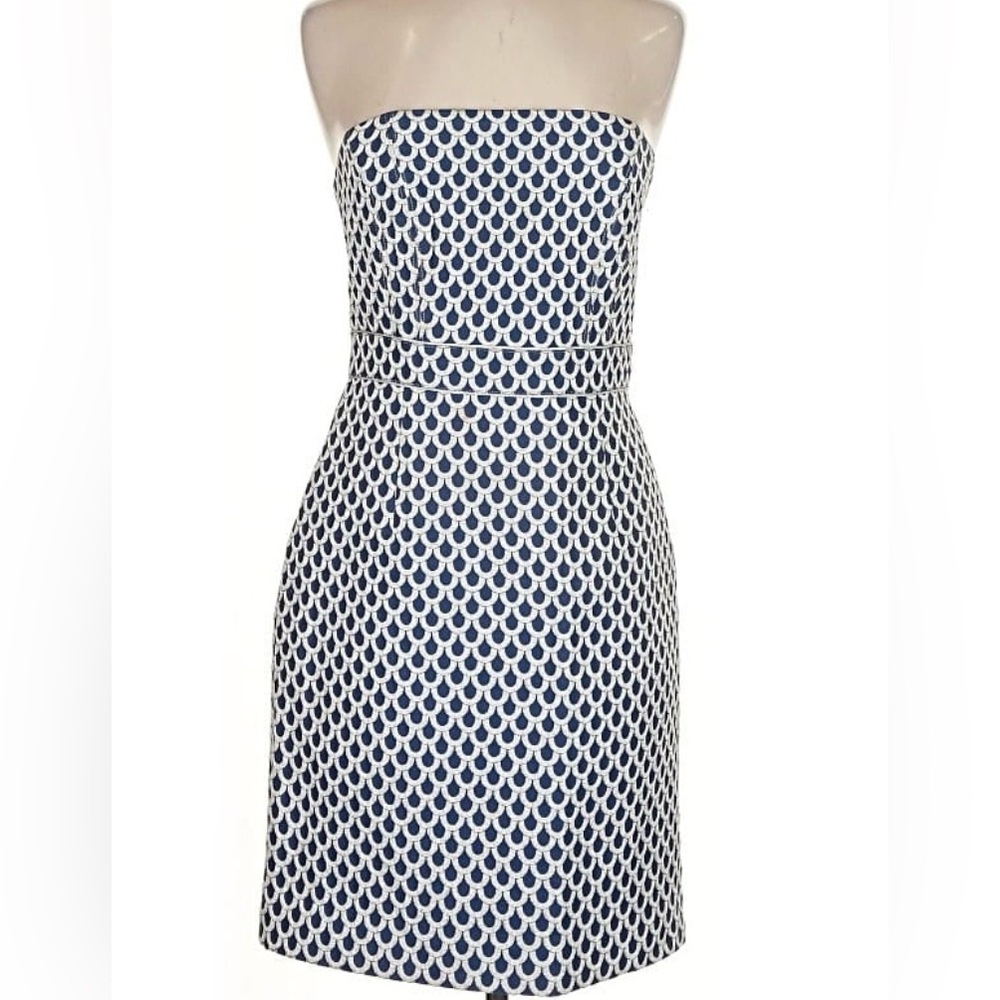 Lilly Pulitzer strapless Josephina scalloped scales cocktail dress
